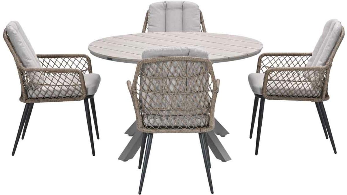 garden impressions kalibo tuinset 5 delig tulli tuintafel Ø122×75 cm