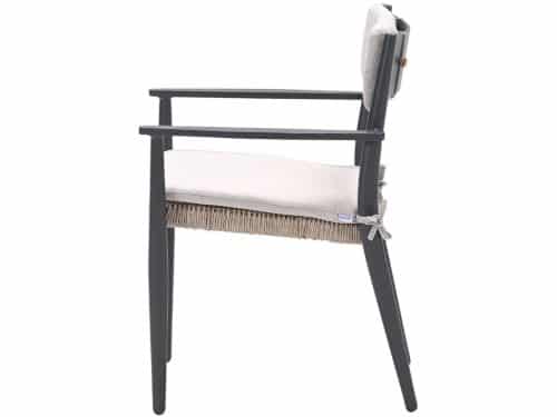 Garden Impressions Lily tuinstoel donker grijs - 2 stuks