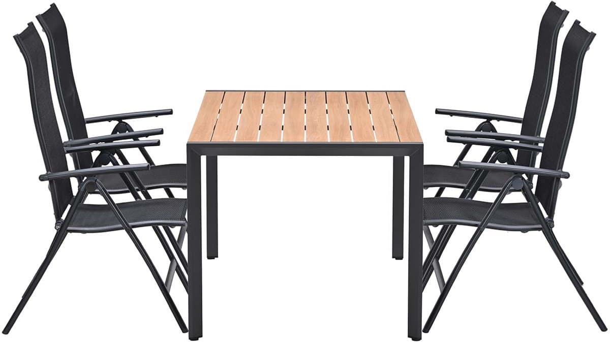 garden impressions limone stoel 4 stuks + felini tafel 160