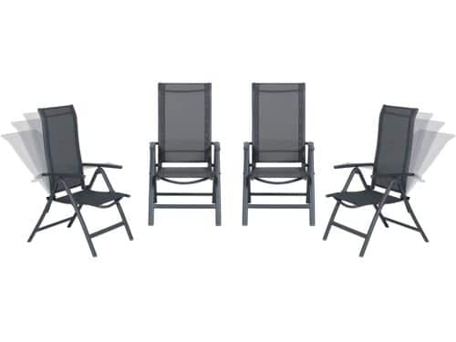 Garden Impressions Limone tuinstoelen set van 4 verstelbaar