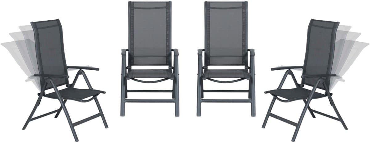 garden impressions limone tuinstoelen set van 4 verstelbaar