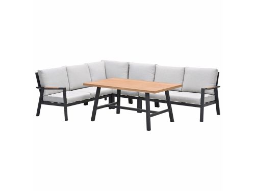 Garden Impressions Lissabon lounge dining set 5-delig - valley sand