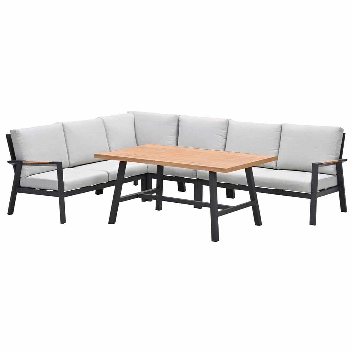 garden impressions lissabon lounge dining set 5 delig valley sand