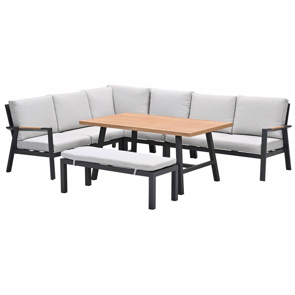 garden impressions lissabon lounge dining set 6 delig valley sand