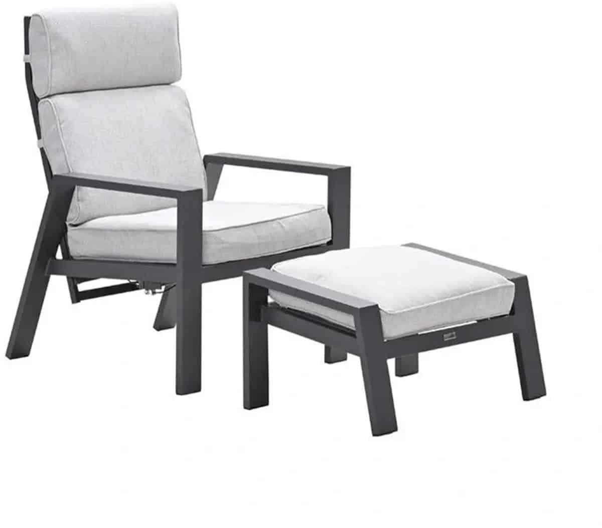 garden impressions lora verstelbare loungestoel voetenbank