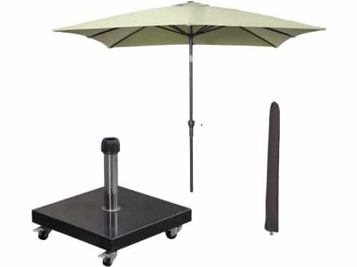 Garden Impressions Lotus stokparasol 250x250 cm - olijf incl parasolhoes