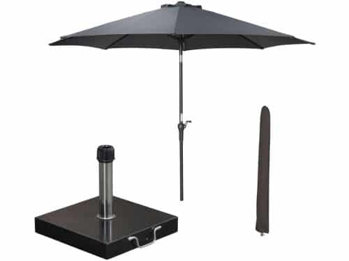 Garden Impressions Lotus stokparasol Ø300 cm - donker grijs incl