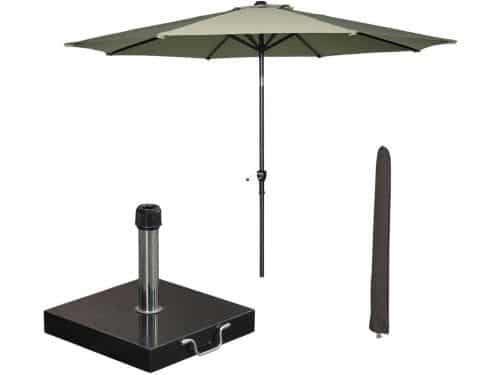 Garden Impressions Lotus stokparasol Ø300 cm - olijf incl parasolhoes