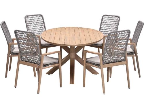 Garden Impressions Luando tuinset 7-delig - Tamako tuintafel ovaal 220x115