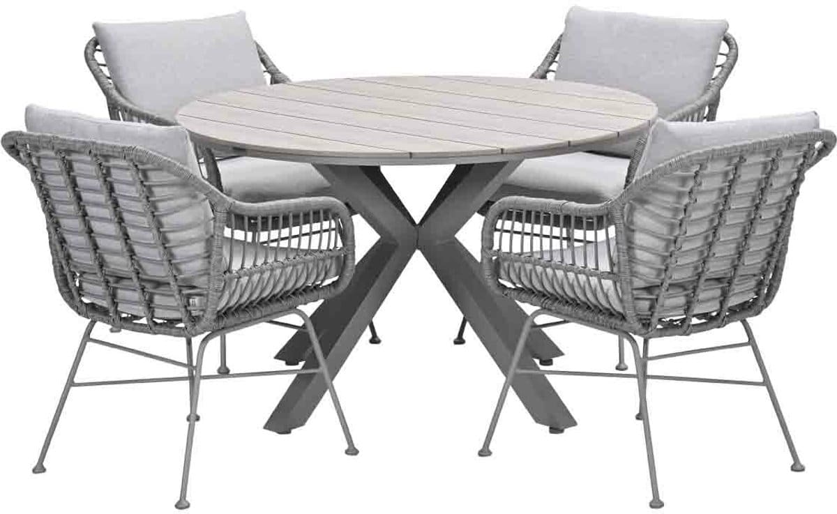 garden impressions lucas tuinset 5 delig valley sand tulli tuintafel