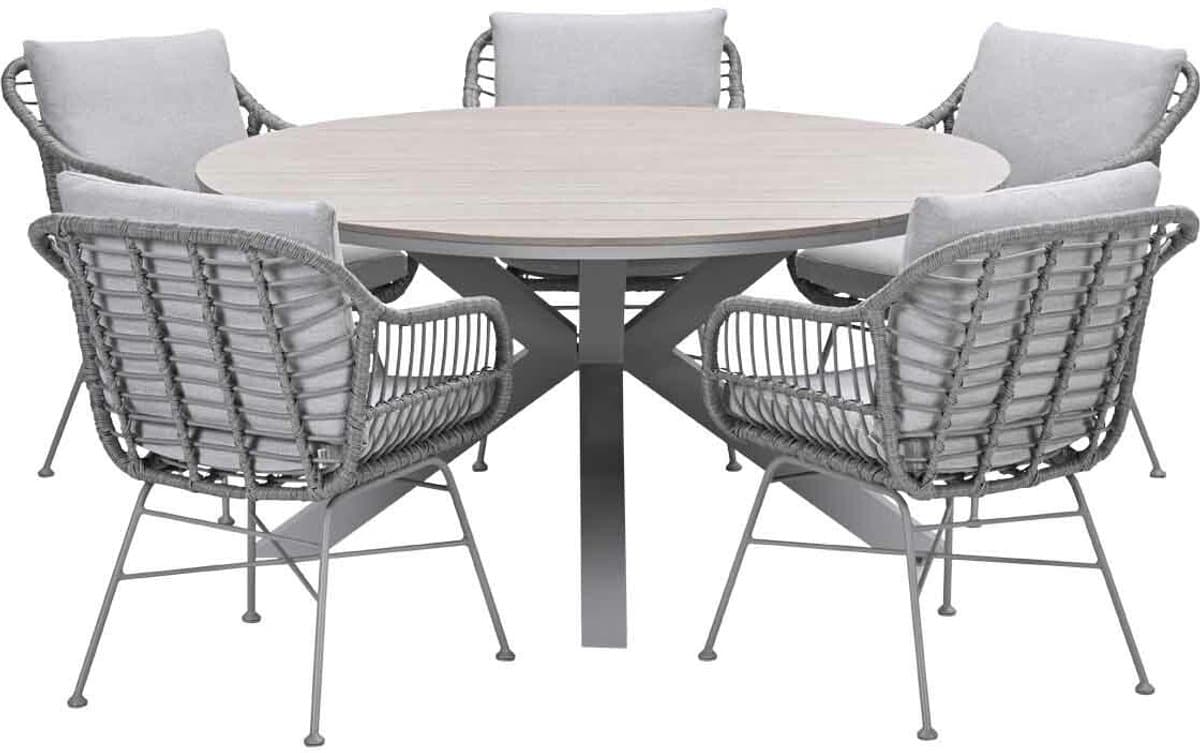 garden impressions lucas tuinset 6 delig valley sand tulli tuintafel