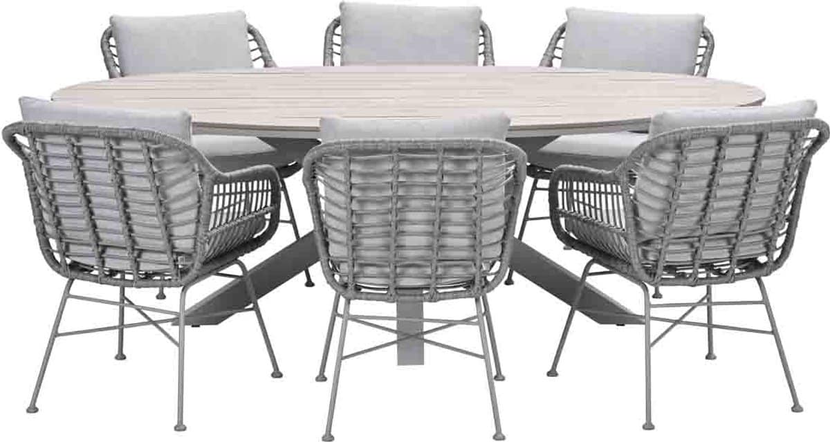 garden impressions lucas tuinset 7 delig valley sand tulli tuintafel