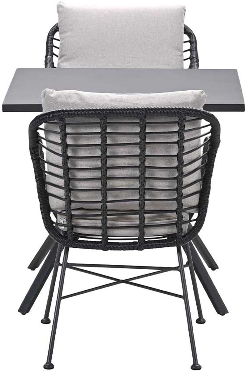 garden impressions lucas tuinset zwart 3 delig rimini tuintafel 80×80