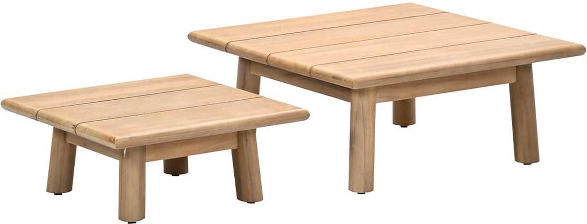 garden impressions lunar set van twee bijzettafels acacia white