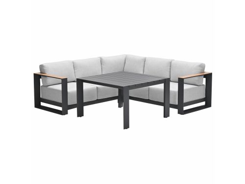 Garden Impressions Malakka lounge dining set 4-delig - valley sand
