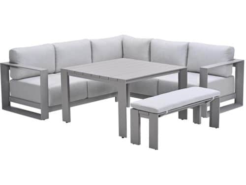 Garden Impressions Malakka lounge dining set 5-delig - taupe