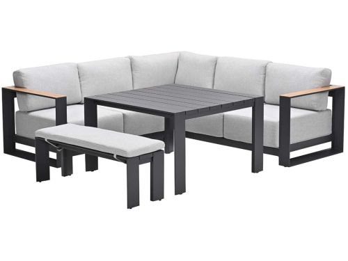 Garden Impressions Malakka lounge dining set 5-delig - valley sand