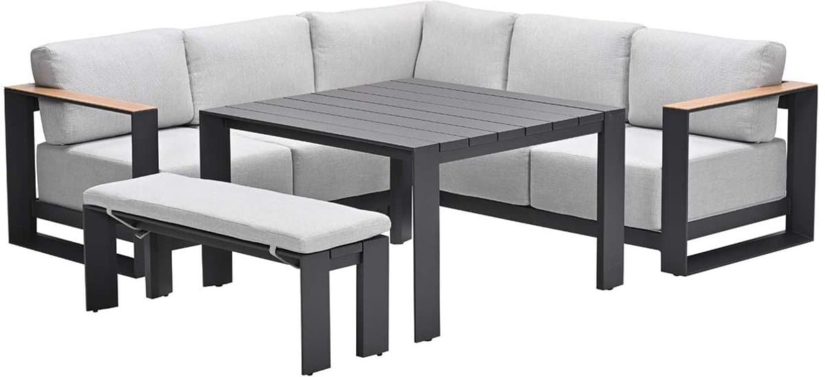 garden impressions malakka lounge dining set 5 delig valley sand