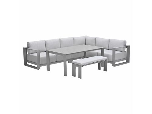 Garden Impressions Malakka lounge dining set 6-delig - taupe