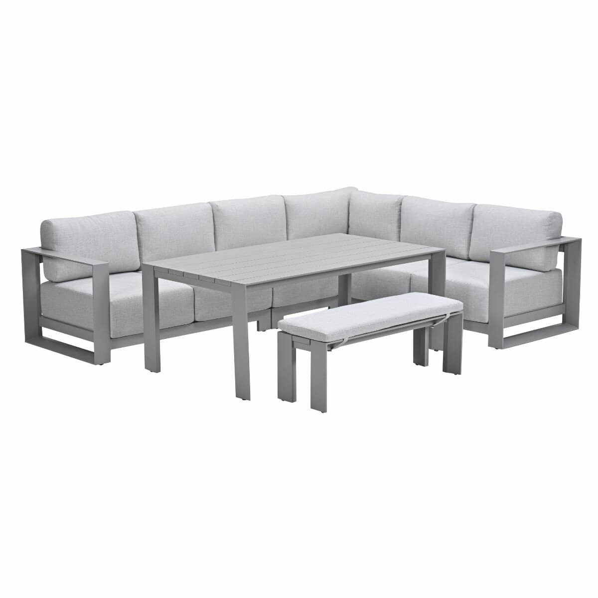 garden impressions malakka lounge dining set 6 delig taupe