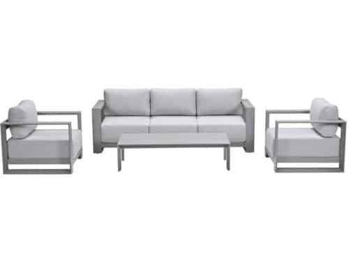 Garden Impressions Malakka loungeset 4 - delig taupe/valley sand