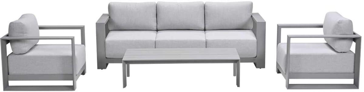 garden impressions malakka loungeset 4 delig taupe/valley sand