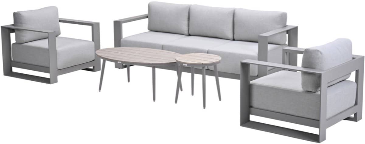 garden impressions malakka loungeset 5 delig valley sand lucas bijzettafels