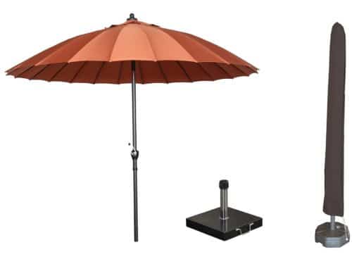 Garden Impressions Manilla parasolset koper met voet 30 kg en
