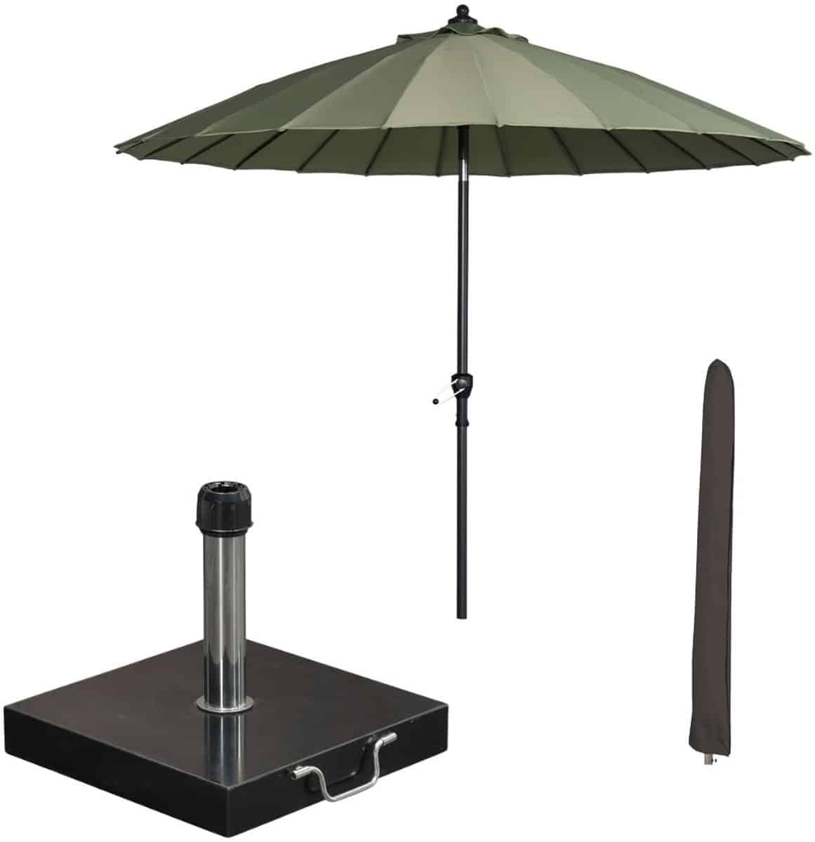 garden impressions manilla stokparasol Ø250 cm olijf incl parasolhoes