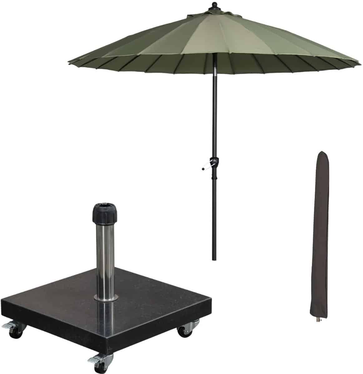 garden impressions manilla stokparasol Ø250 cm olijf incl parasolhoes