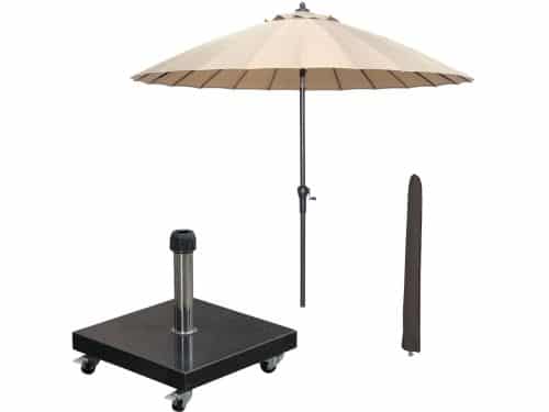 Garden Impressions Manilla stokparasol Ø250 cm - taupe incl parasolhoes