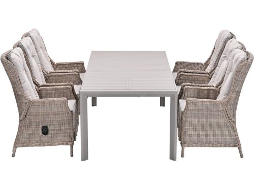 Garden Impressions Marbella verstelbare tuinset 7-delig vintage willow