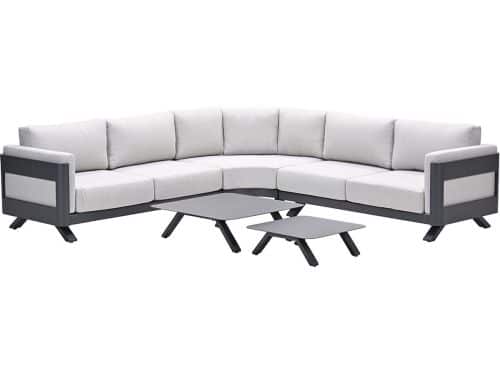 Garden Impressions Medellin hoek loungeset 5-delig - donker grijs