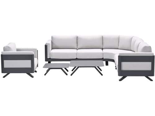 Garden Impressions Medellin hoek loungeset 6-delig - donker grijs