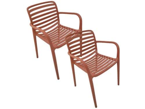 Garden Impressions Mees tuinstoel terra - 2 stuks