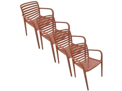 Garden Impressions Mees tuinstoel terra - 4 stuks