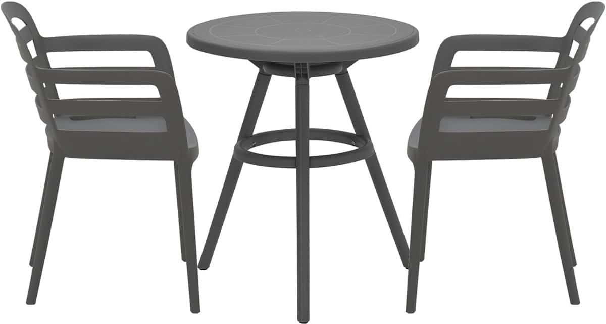 garden impressions mira balkonset 3 delig faria tuintafel Ø60 cm