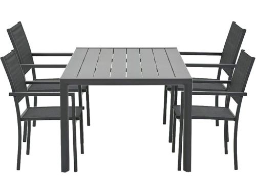 Garden Impressions Moon tuinset 5-delig donker grijs - Adana tuintafel