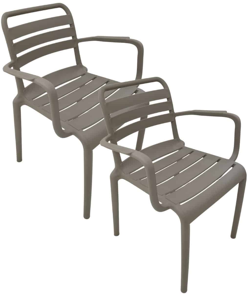 garden impressions moos tuinstoel taupe 2 stuks