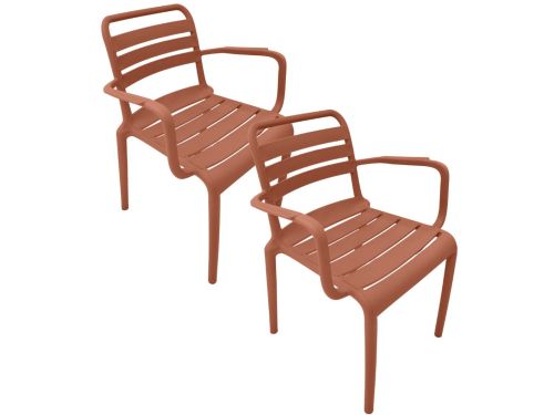 Garden Impressions Moos tuinstoel terra - 2 stuks