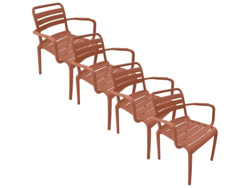 Garden Impressions Moos tuinstoel terra - 4 stuks