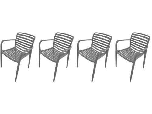 Garden Impressions Nantes tuinstoelen set van 4 - stone green