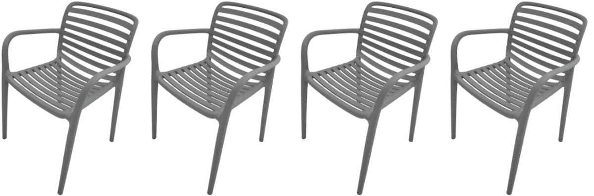 garden impressions nantes tuinstoelen set van 4 stone green