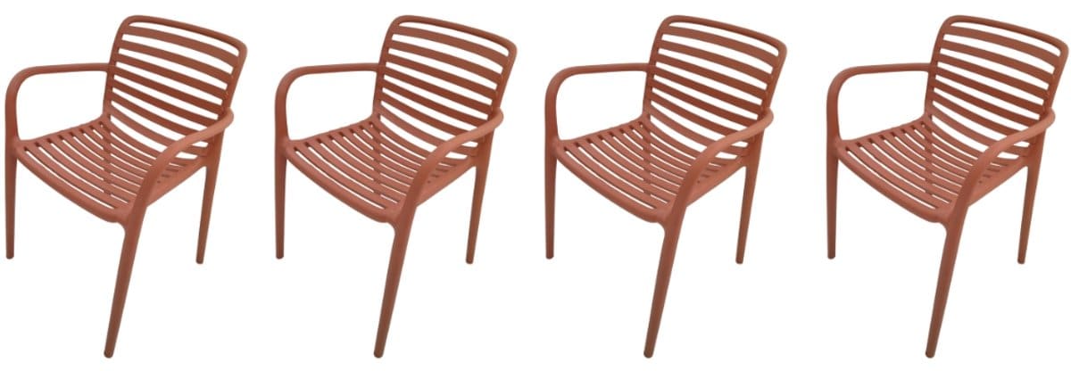 garden impressions nantes tuinstoelen set van 4 terra