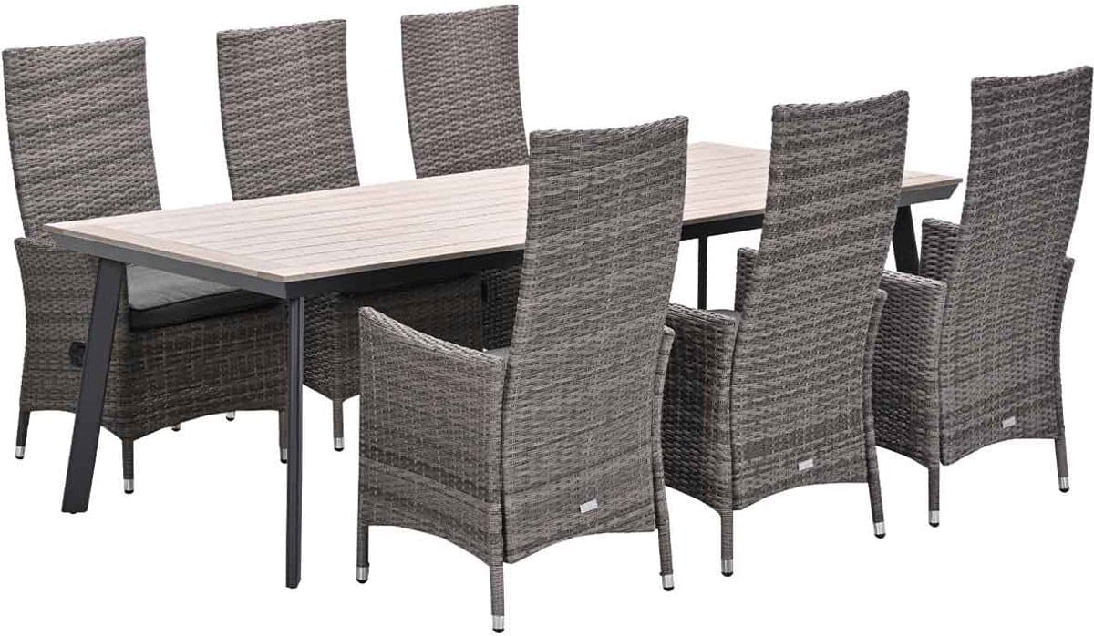 garden impressions nice tuinset 7 delig penedo tuintafel 230×100 cm