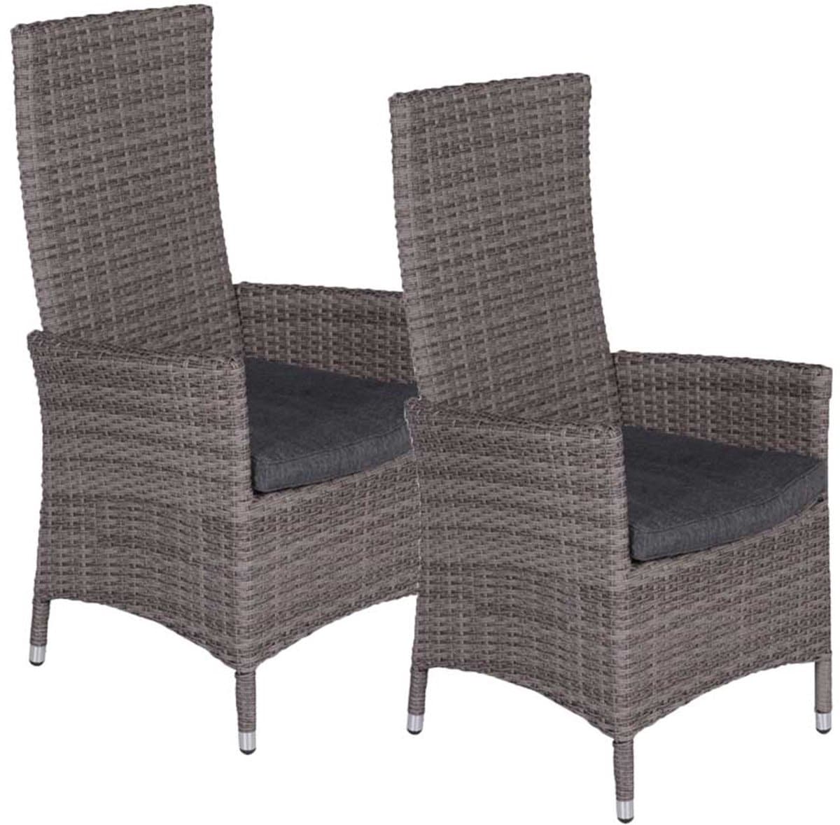 garden impressions nice verstelbare tuinstoel grijs 2 stuks