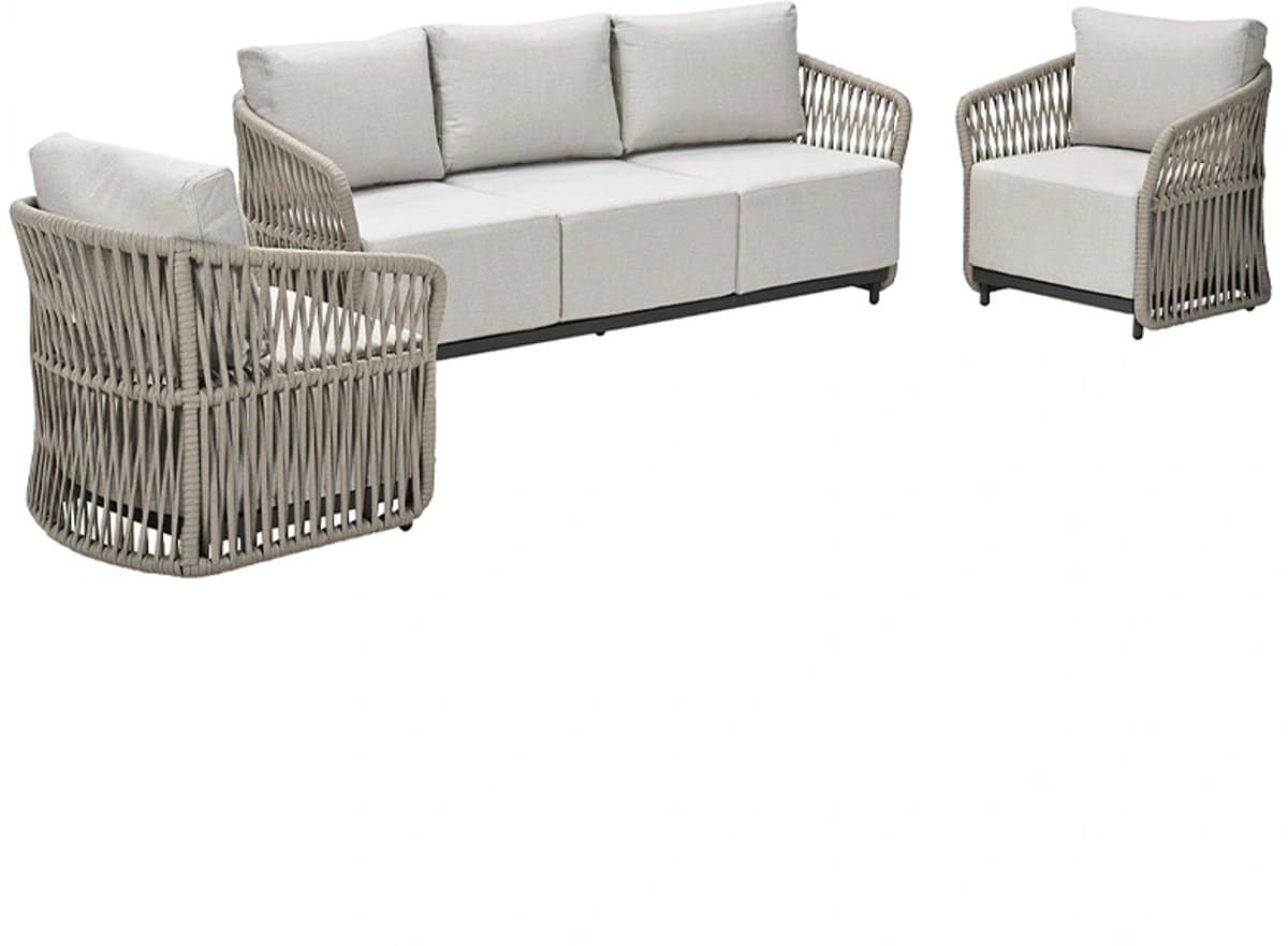 garden impressions normandie loungeset taupe/vally sand