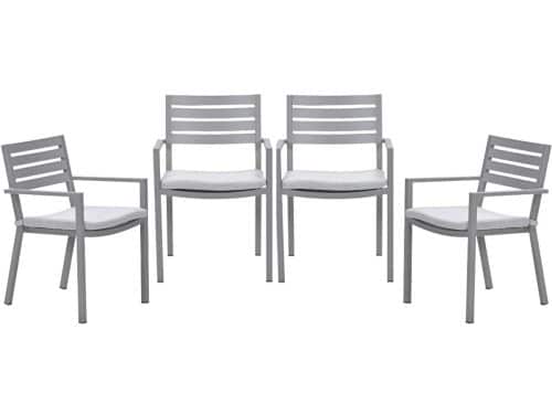 Garden Impressions Oklahoma tuinstoelen set van 4 taupe