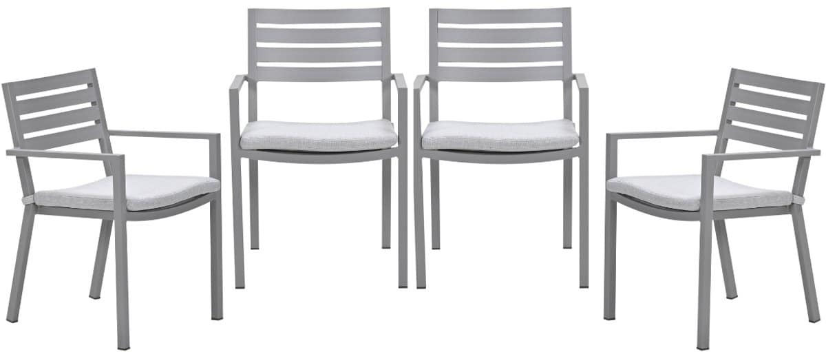 garden impressions oklahoma tuinstoelen set van 4 taupe