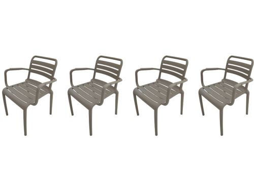 Garden Impressions Orleans tuinstoelen set van 4 - taupe